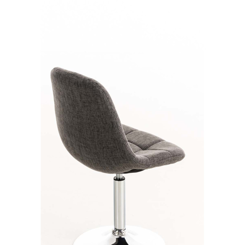 Chaise Emil en tissu gris clair