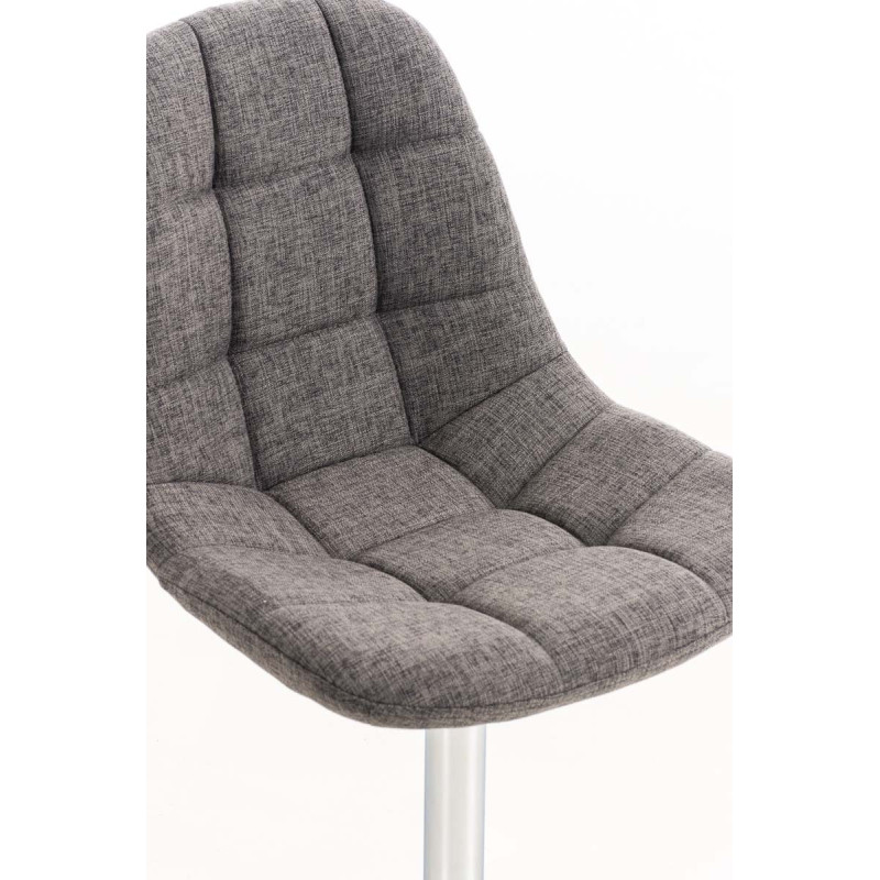 Chaise Emil en tissu gris clair