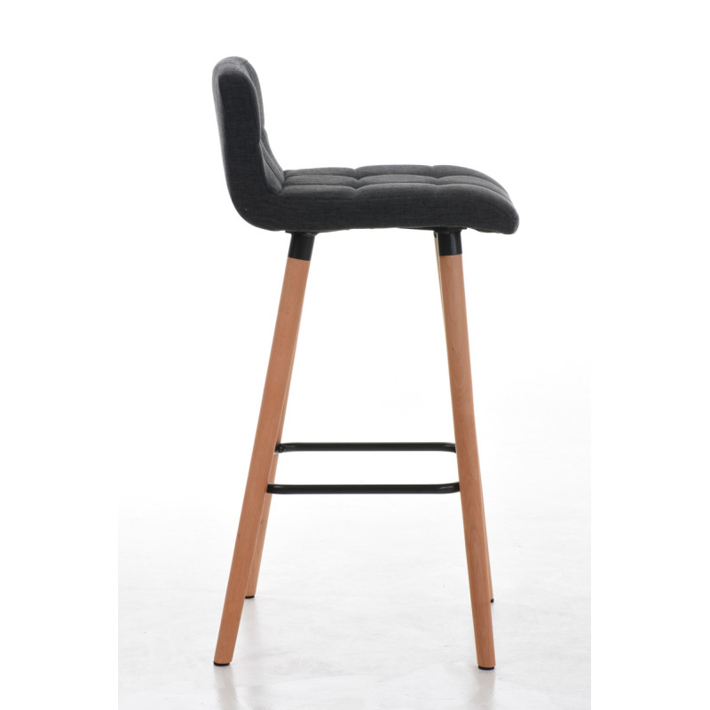Lot de 2 tabourets de bar Lincoln en tissu natura gris foncé