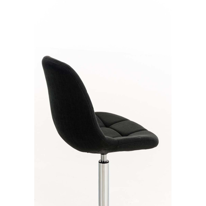 Chaise Emil en tissu noir