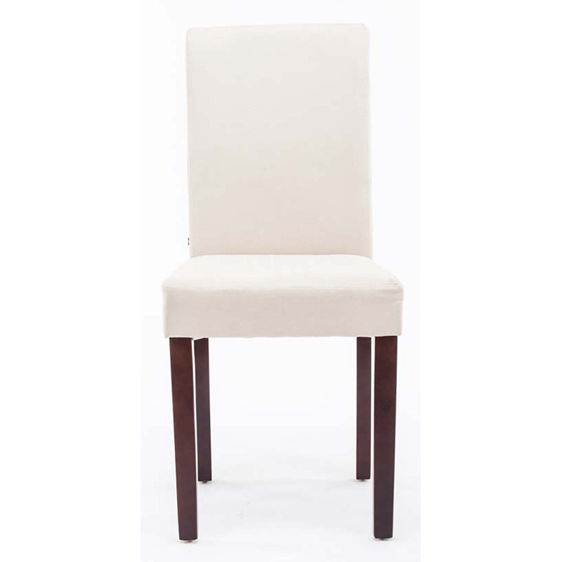 Lot de 2 chaises de salle à manger Ina tissu cappuccino crème