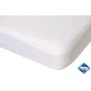 DOMIVA Drap housse + Alese Uni - 100% Coton - oeko-Tex - Blanc/Cailloux - 70 x 140 cm