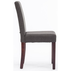 Lot de 4 chaises de salle à manger Ina tissu cappuccino gris foncé