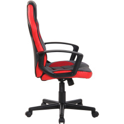 Sedia da ufficio ergonomica Glendale in similpelle nero/rosso