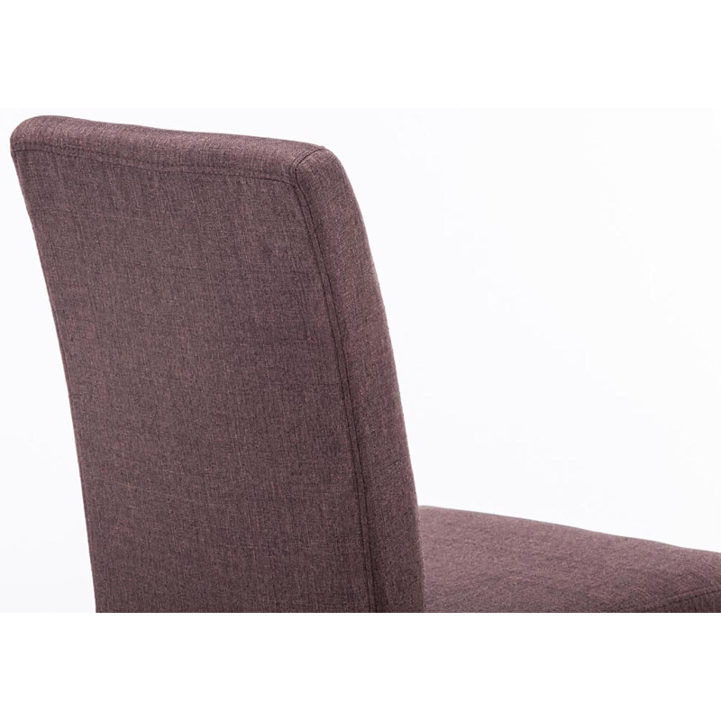 Lot de 4 chaises de salle à manger Ina tissu noir brun