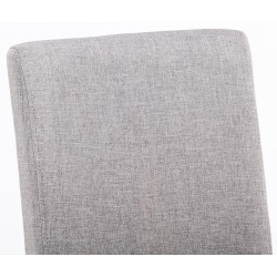 Lot de 4 chaises de salle à manger Ina tissu noir gris clair