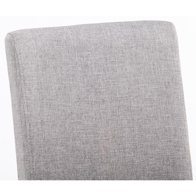 Lot de 4 chaises de salle à manger Ina tissu noir gris clair