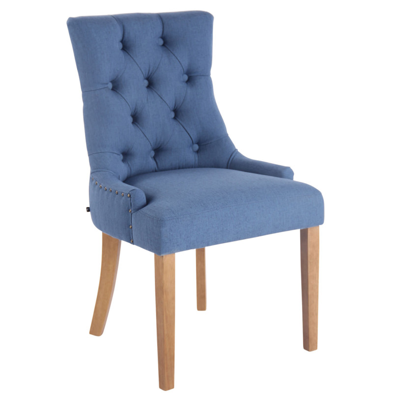 Chaise de salle à manger Aberdeen tissu antique clair bleu
