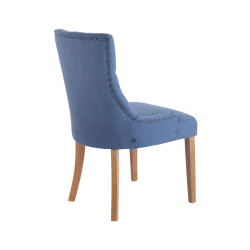 Chaise de salle à manger Aberdeen tissu antique clair bleu