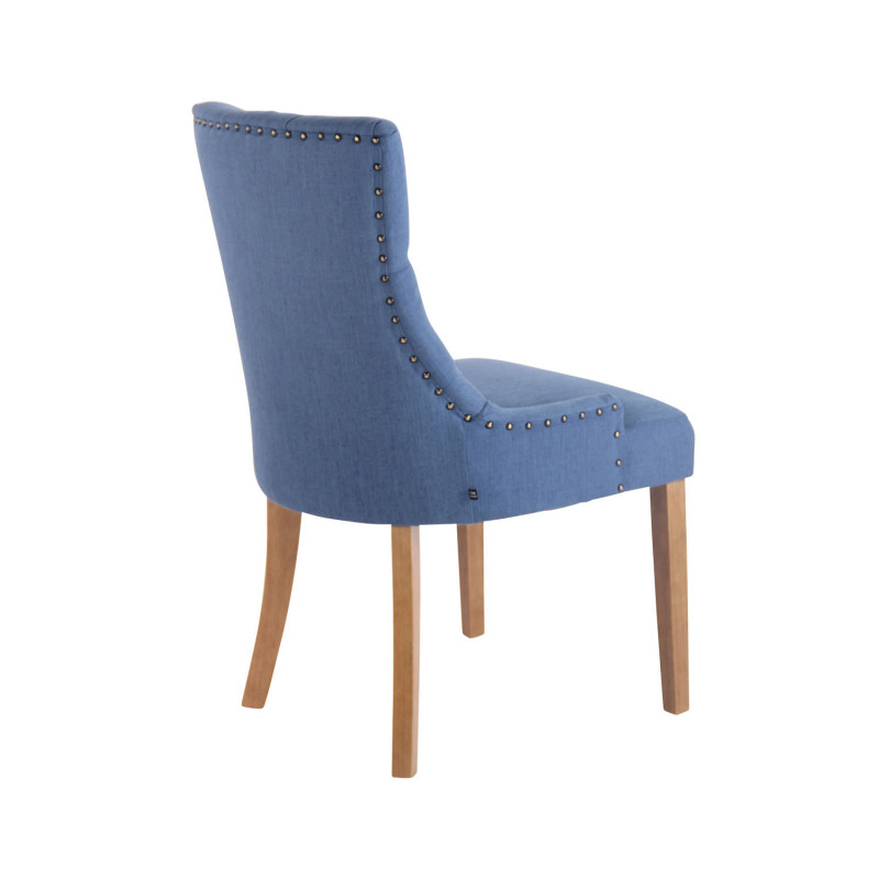 Chaise de salle à manger Aberdeen tissu antique clair bleu