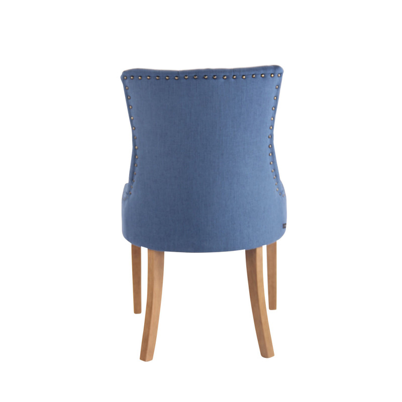 Chaise de salle à manger Aberdeen tissu antique clair bleu