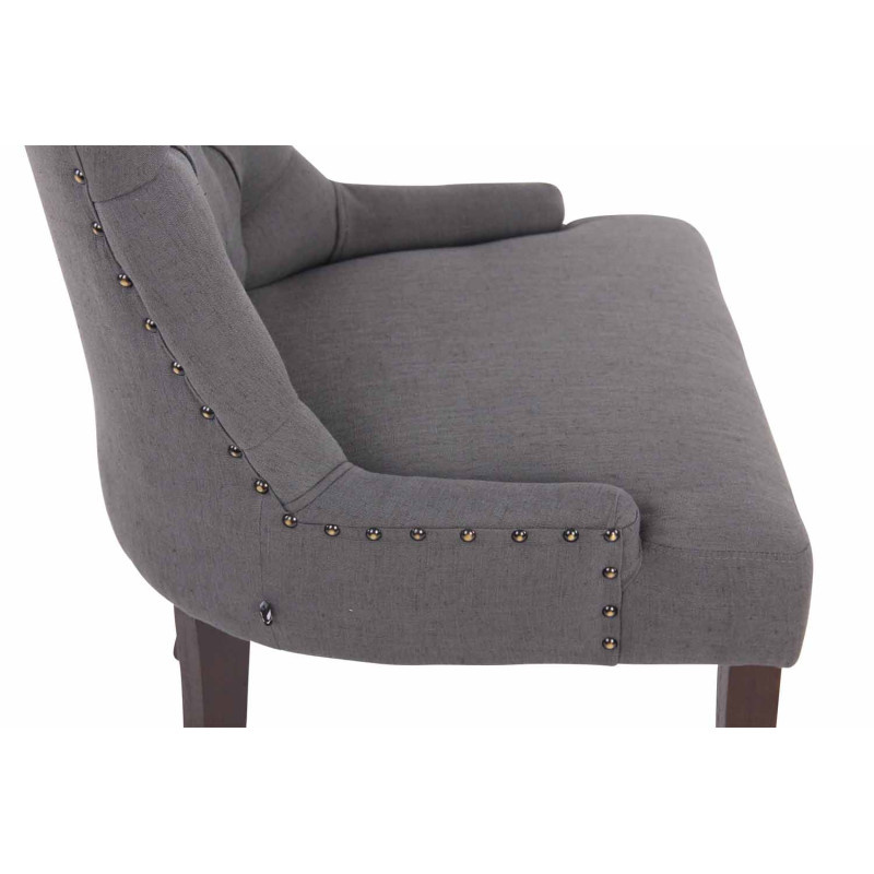Chaise de salle à manger Aberdeen en tissu antique gris foncé