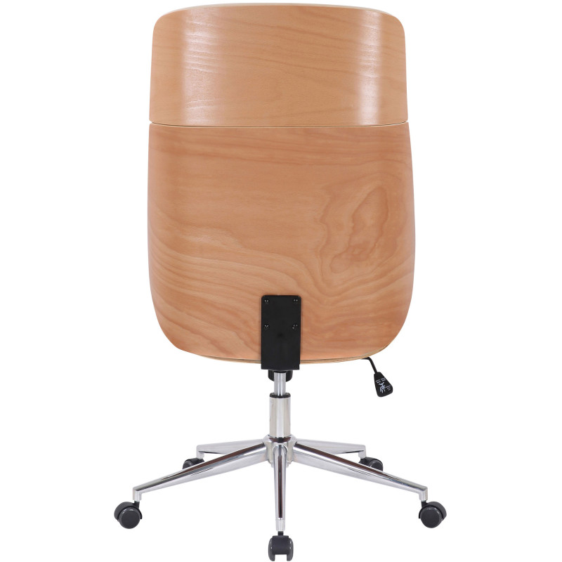 Fauteuil de bureau Varel, cuir synthétique, naturel/blanc