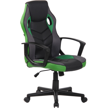 Sedia da ufficio ergonomica Glendale in similpelle Nero/verde