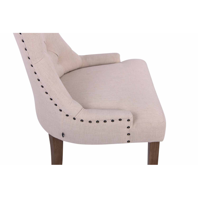 Chaise de salle à manger Aberdeen tissu antique clair crème