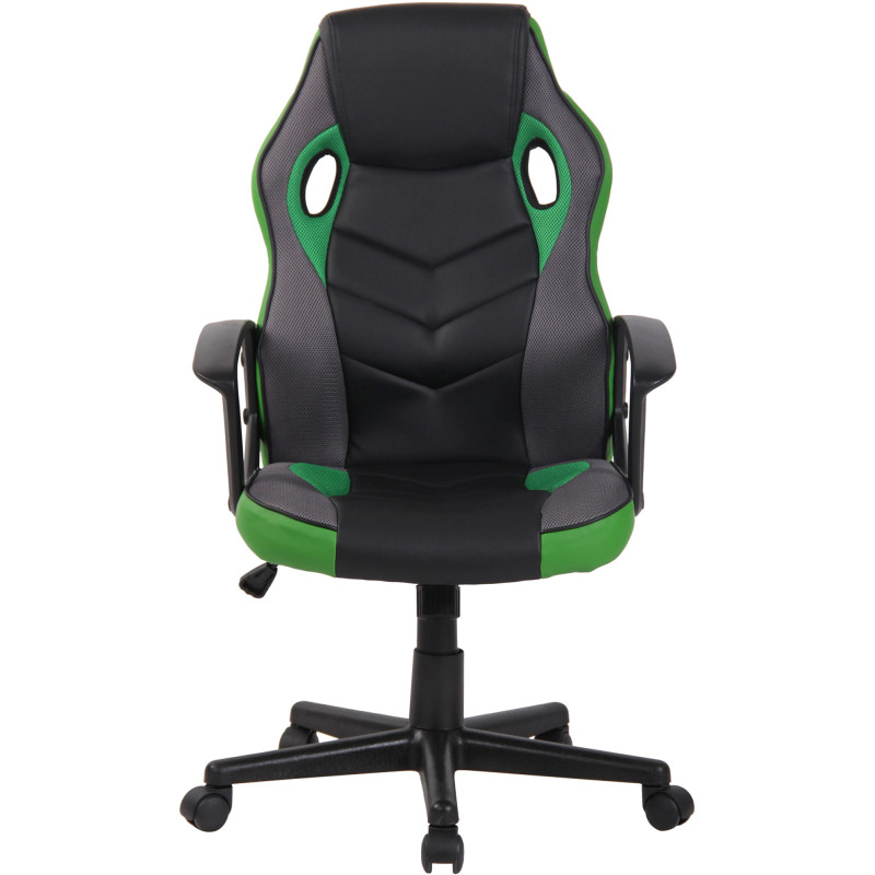 Sedia da ufficio ergonomica Glendale in similpelle Nero/verde