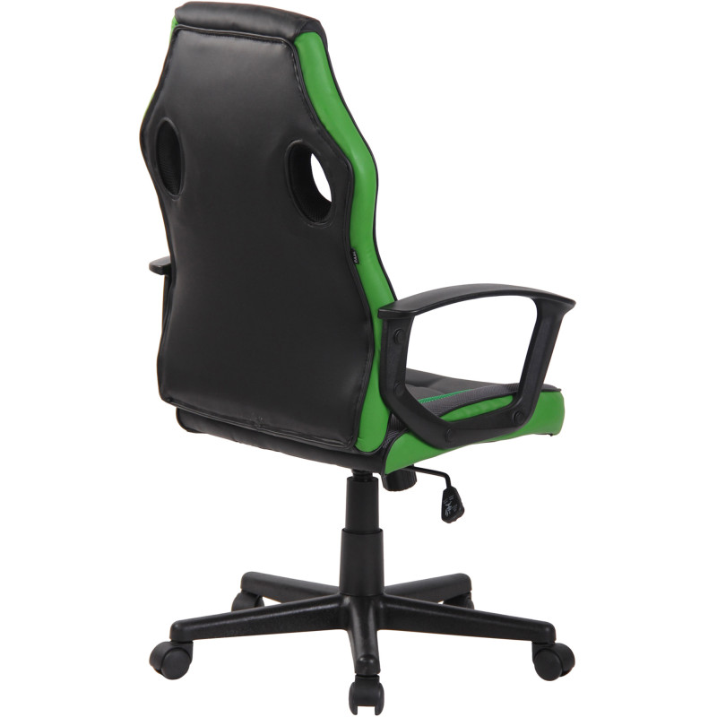 Sedia da ufficio ergonomica Glendale in similpelle Nero/verde