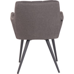 Chaise de salle à manger tissu Lyss gris foncé
