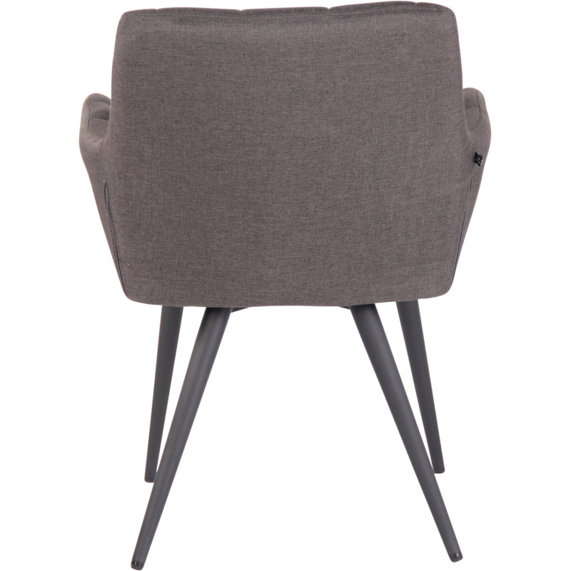 Chaise de salle à manger tissu Lyss gris foncé