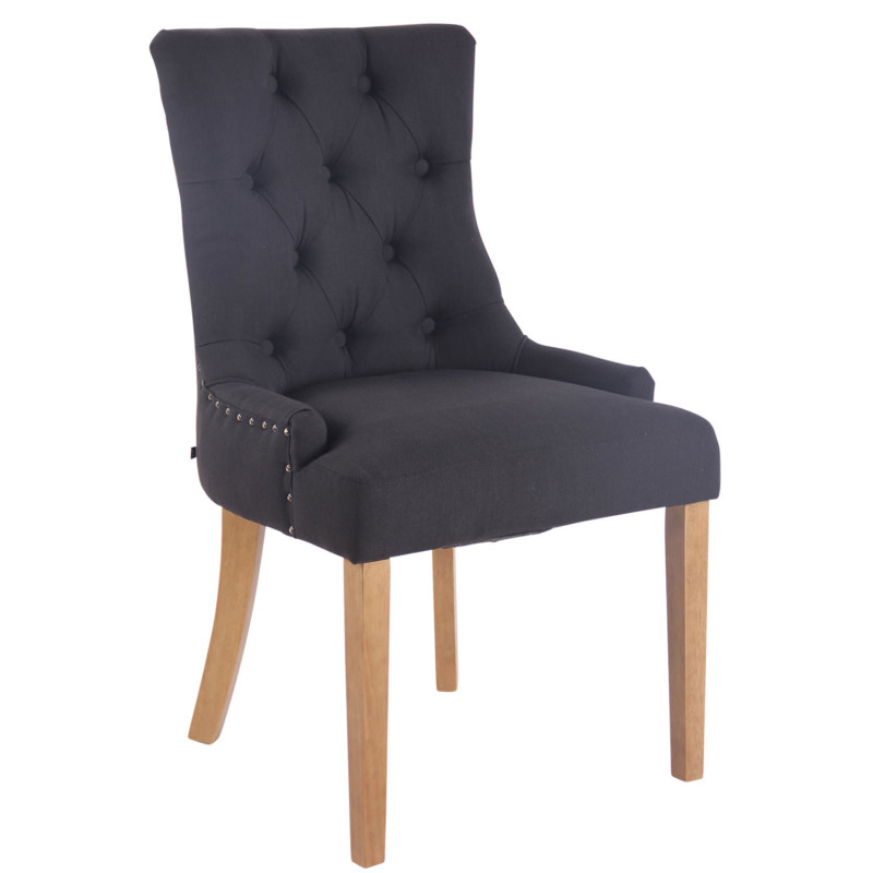 Chaise de salle à manger Aberdeen tissu antique clair noir