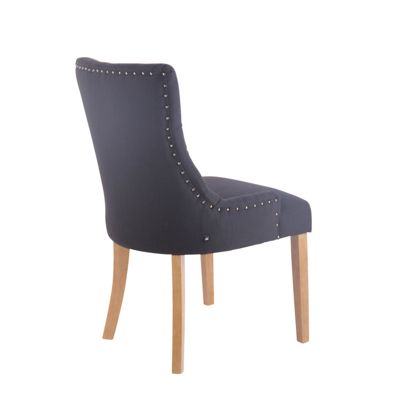 Chaise de salle à manger Aberdeen tissu antique clair noir