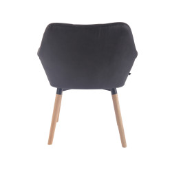 Chaise de salle à manger Cassidy vintage simili cuir naturel noir