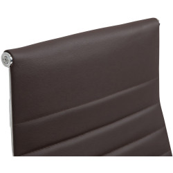 Fauteuil de bureau Columbus en cuir véritable marron