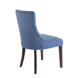 Chaise de salle à manger Aberdeen en tissu antique bleu
