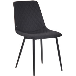 Chaise Telde en tissu noir
