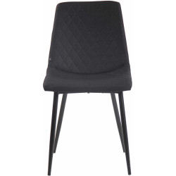 Chaise Telde en tissu noir