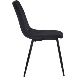 Chaise Telde en tissu noir