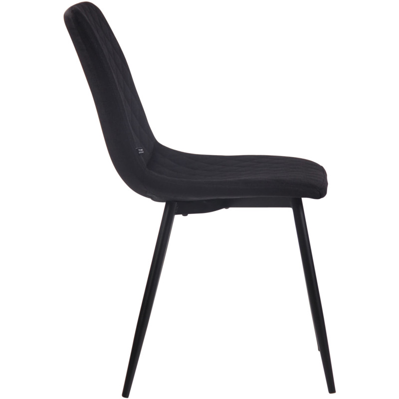 Chaise Telde en tissu noir