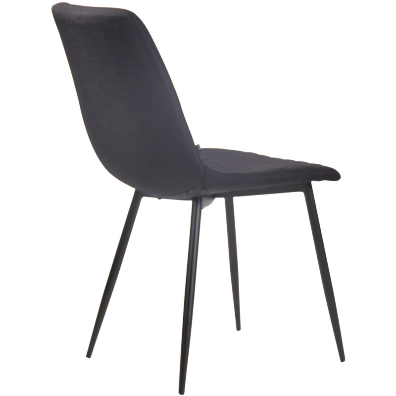 Chaise Telde en tissu noir