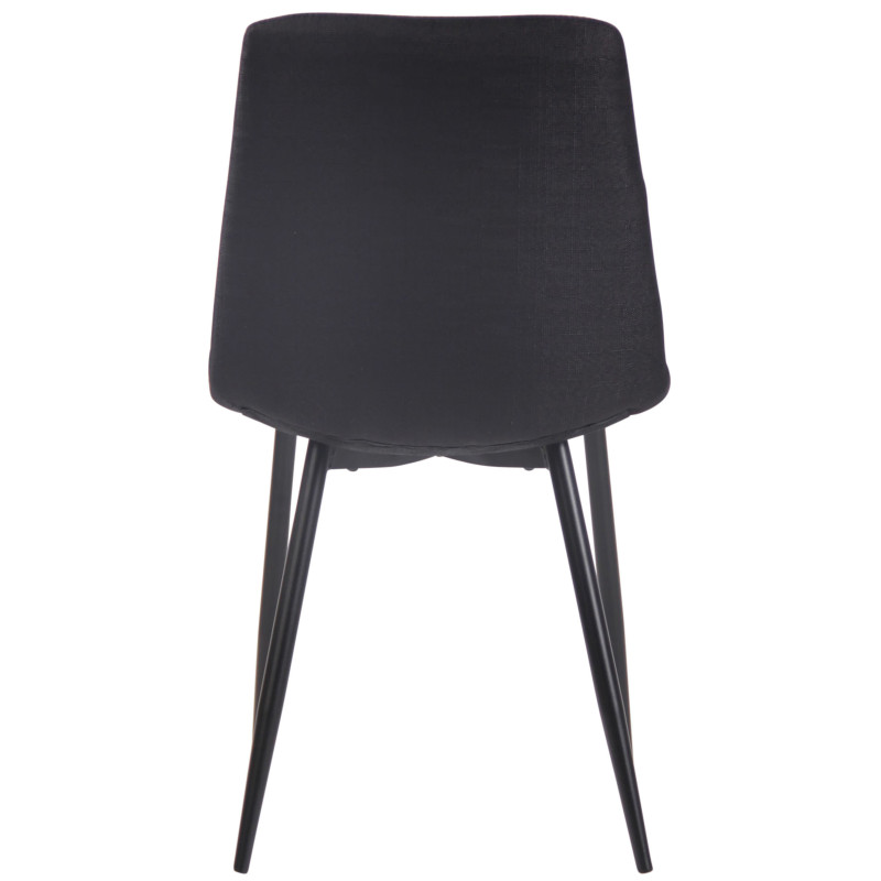 Chaise Telde en tissu noir