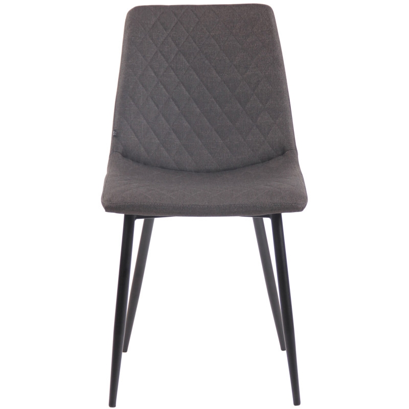Chaise Telde en tissu gris foncé