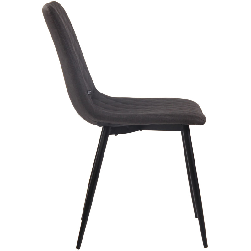 Chaise Telde en tissu gris foncé