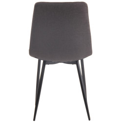 Chaise Telde en tissu gris foncé