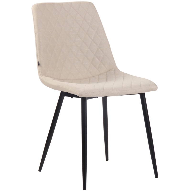 Chaise Telde en tissu crème