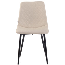 Chaise Telde en tissu crème