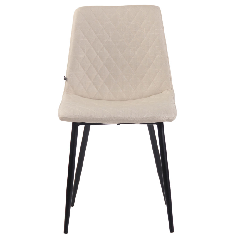Chaise Telde en tissu crème