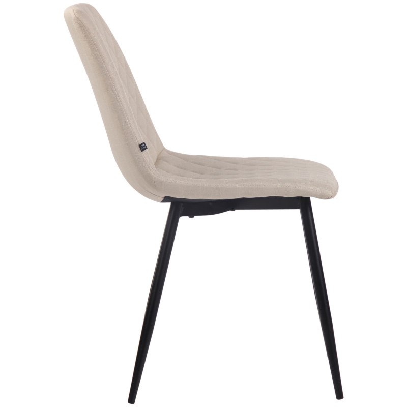 Chaise Telde en tissu crème