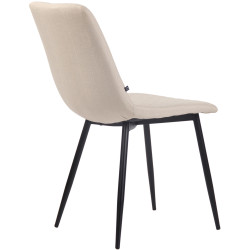 Chaise Telde en tissu crème