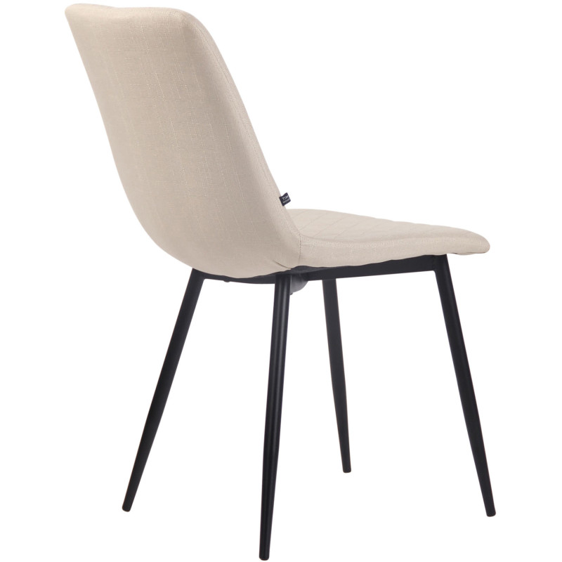 Chaise Telde en tissu crème