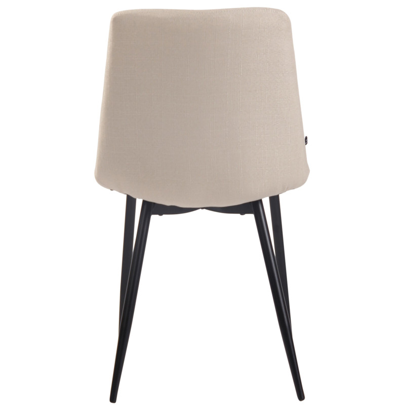 Chaise Telde en tissu crème
