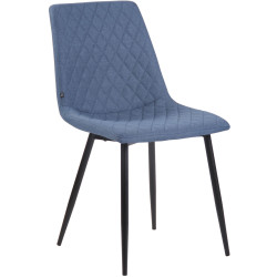 Chaise Telde en tissu bleu