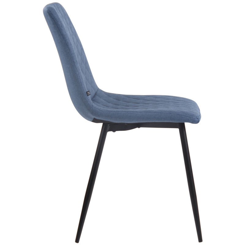 Chaise Telde en tissu bleu