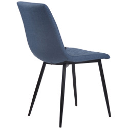 Chaise Telde en tissu bleu