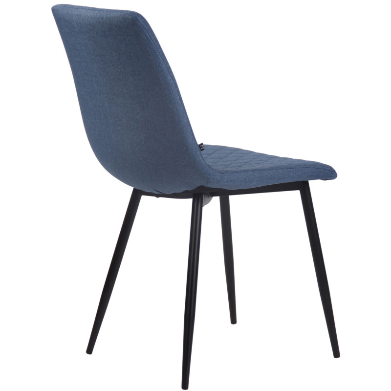 Chaise Telde en tissu bleu