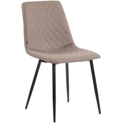 Chaise Telde en tissu taupe