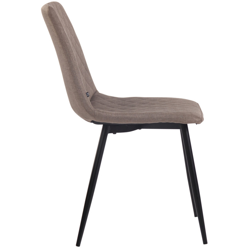Chaise Telde en tissu taupe